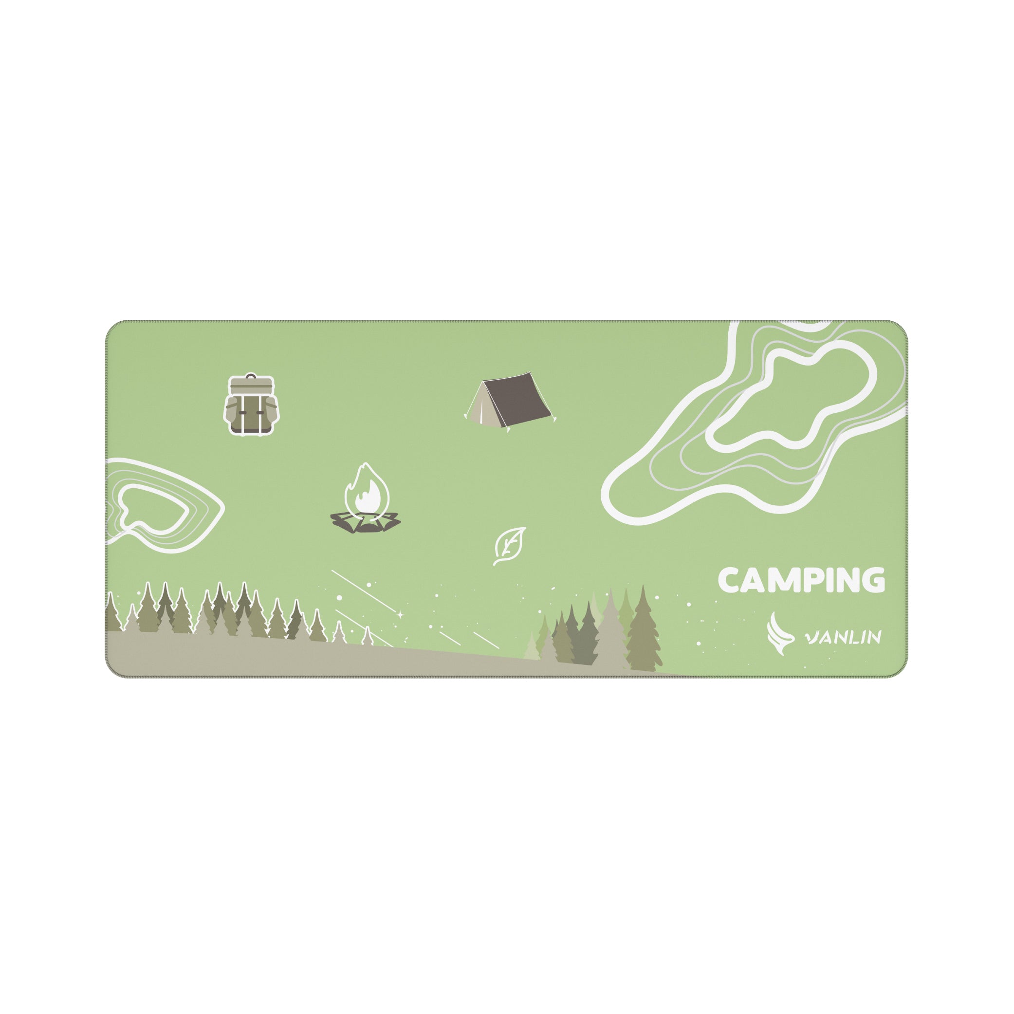 V01 滑鼠墊 林間篝火